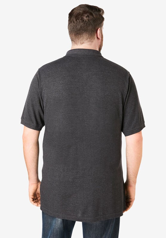 KingSize Mens Big /& Tall Long-Sleeve Pique Polo
